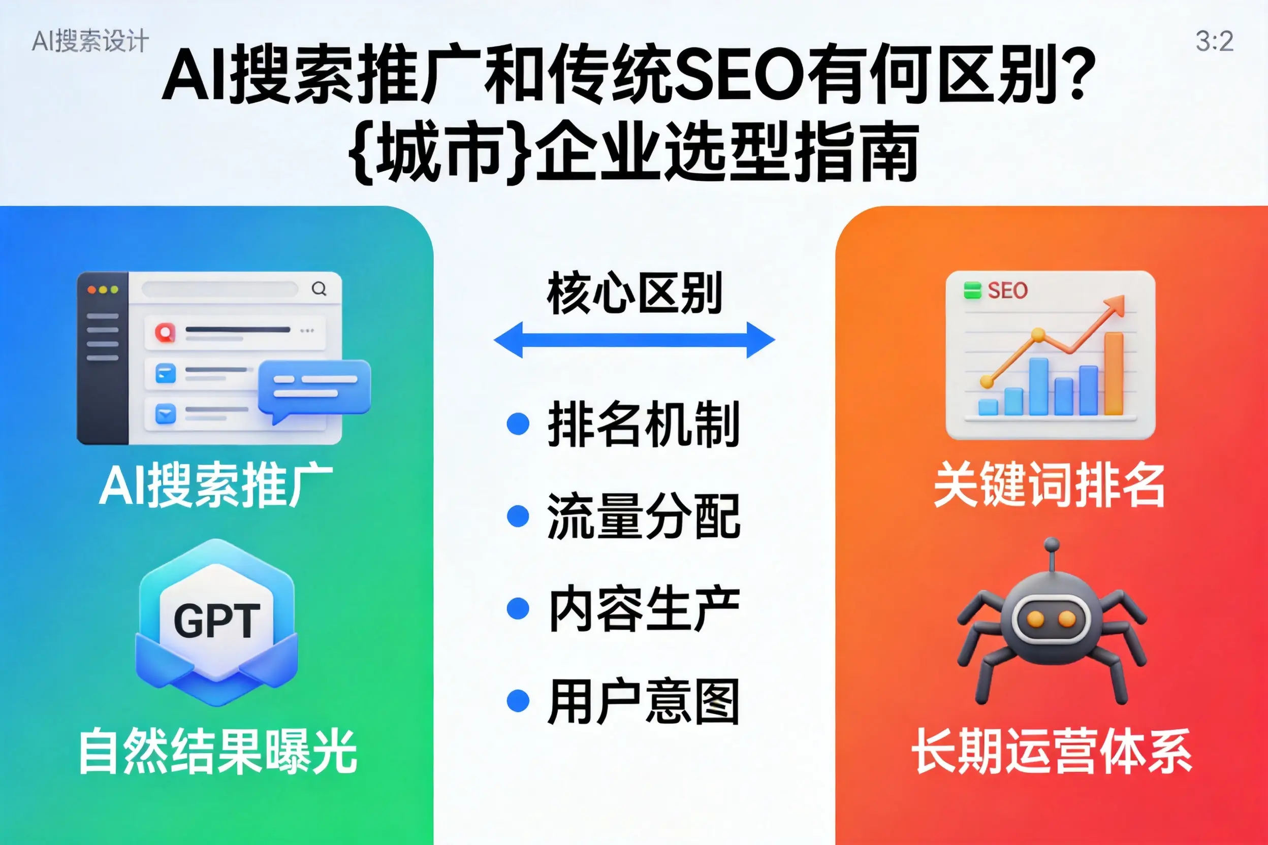 AI搜索推广和传统SEO有何区别？内江企业选型指南