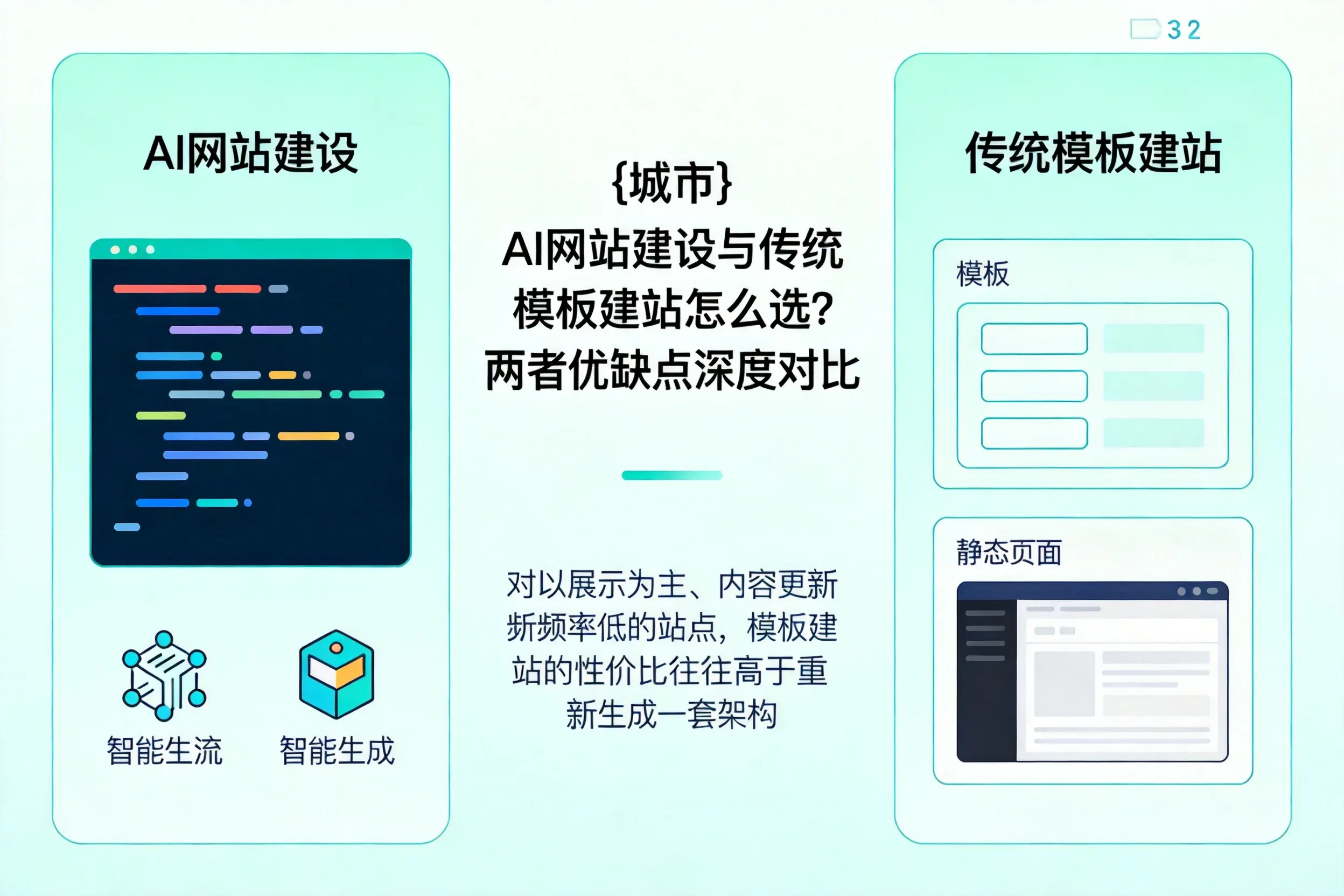内江AI网站建设与传统模板建站怎么选？两者优缺点深度对比