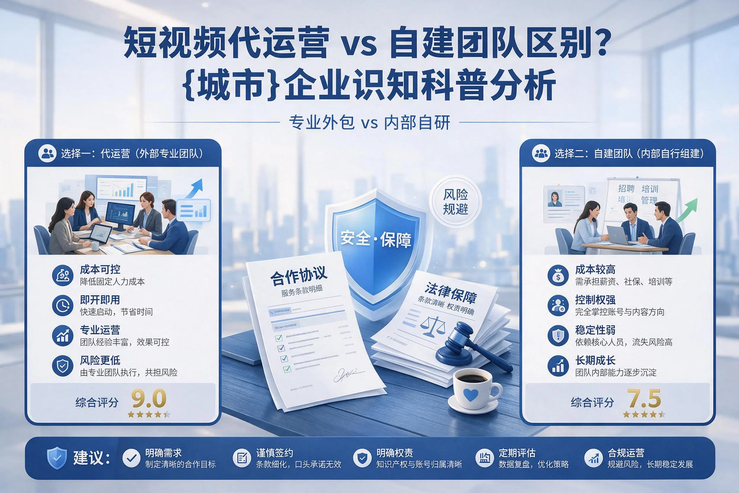 短视频代运营与自建团队区别？内江企业认知科普分析