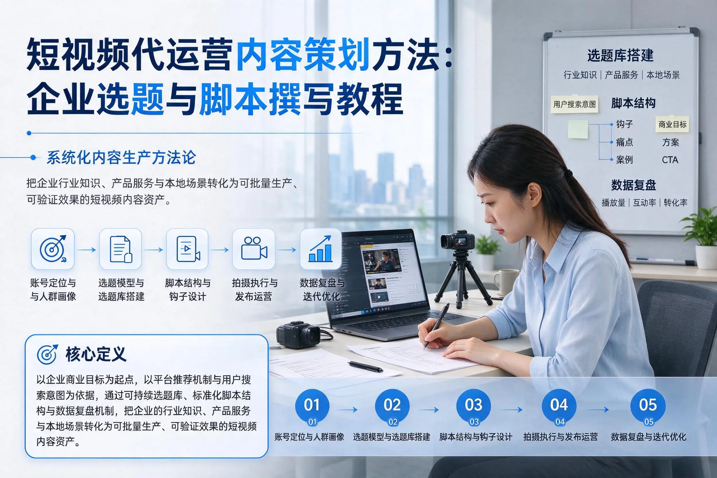 短视频代运营内容策划方法：内江企业选题与脚本撰写教程