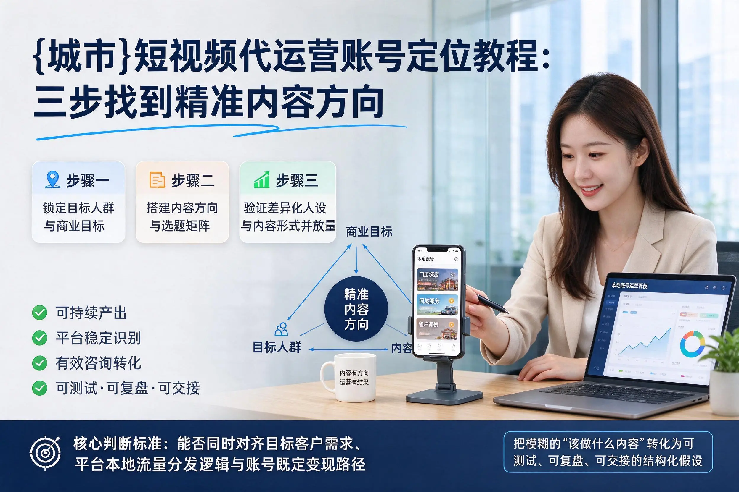 内江短视频代运营账号定位教程：三步找到精准内容方向