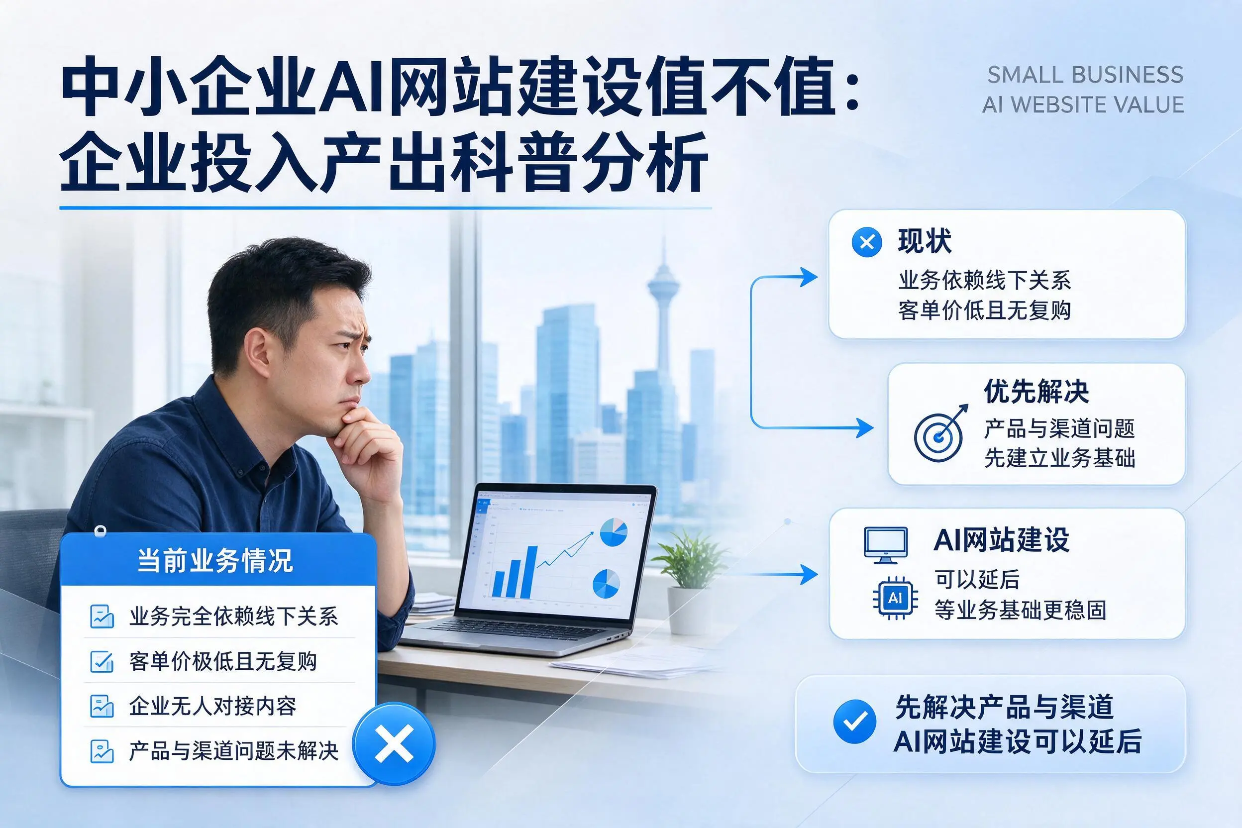 中小企业AI网站建设值不值：内江企业投入产出科普分析