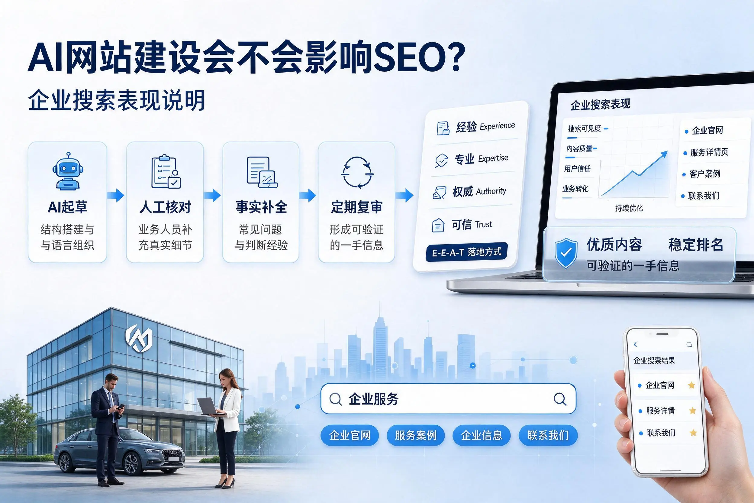 AI网站建设会不会影响SEO？内江企业搜索表现说明