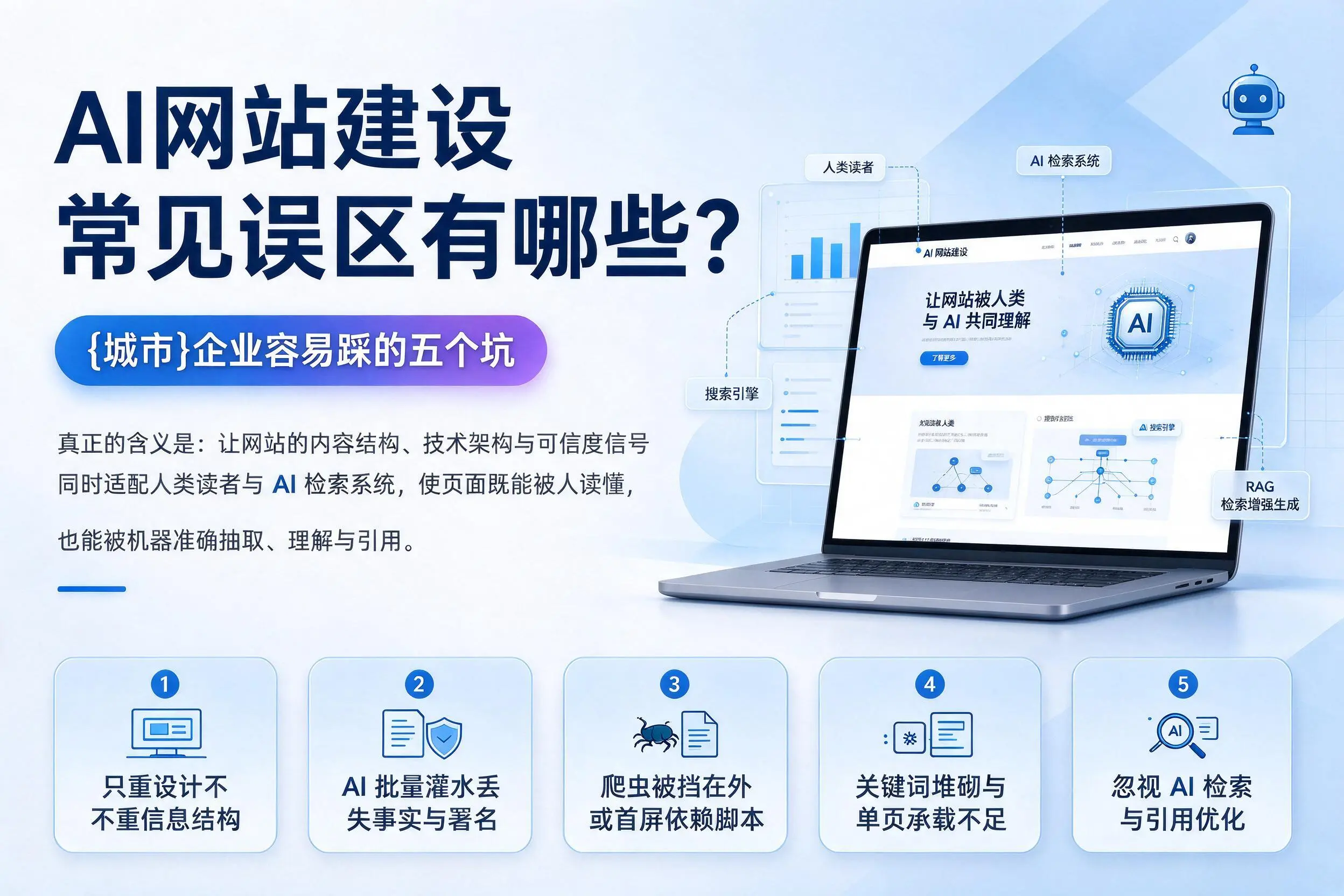 AI网站建设常见误区有哪些？内江企业容易踩的五个坑