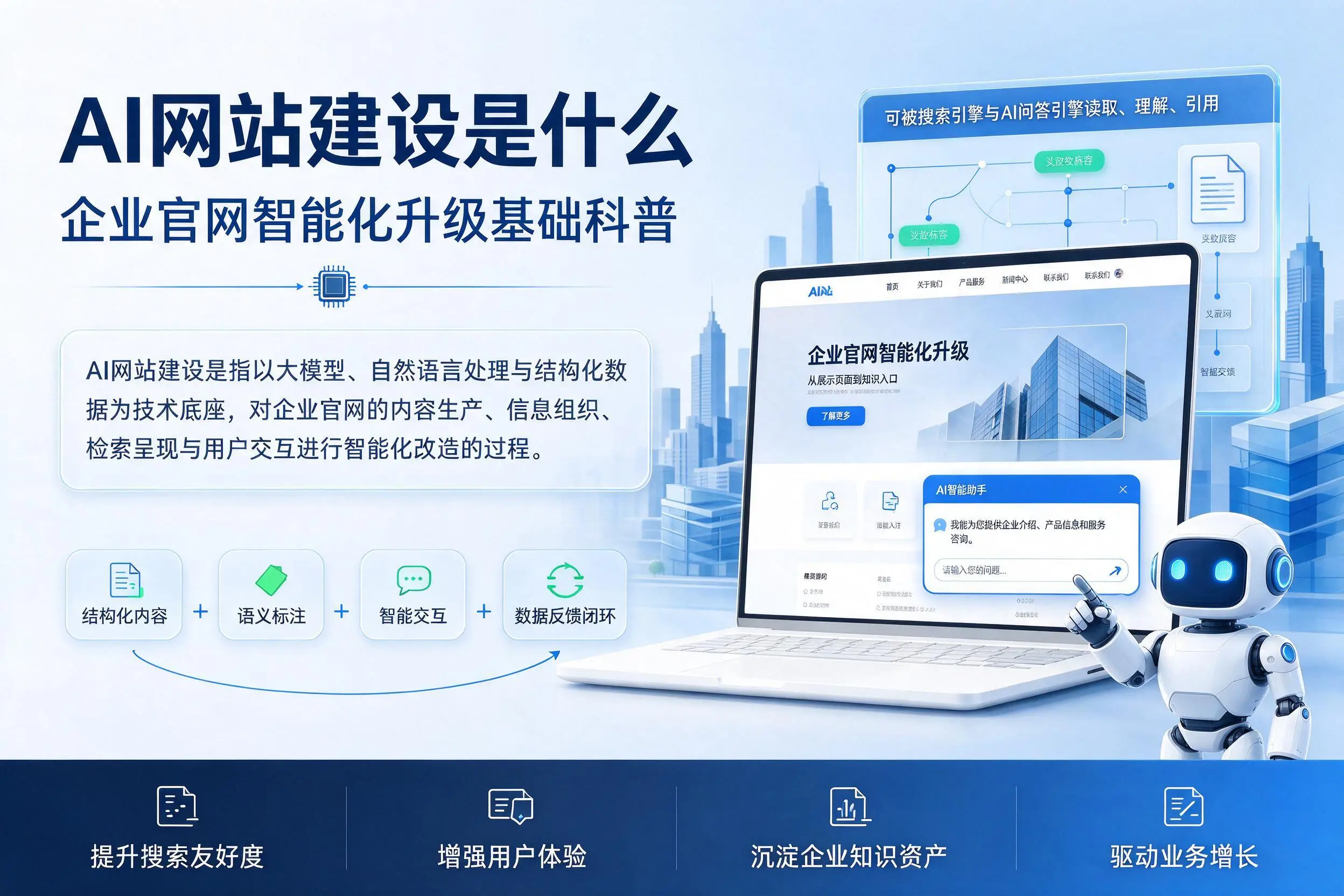 AI网站建设是什么:内江企业官网智能化升级基础科普
