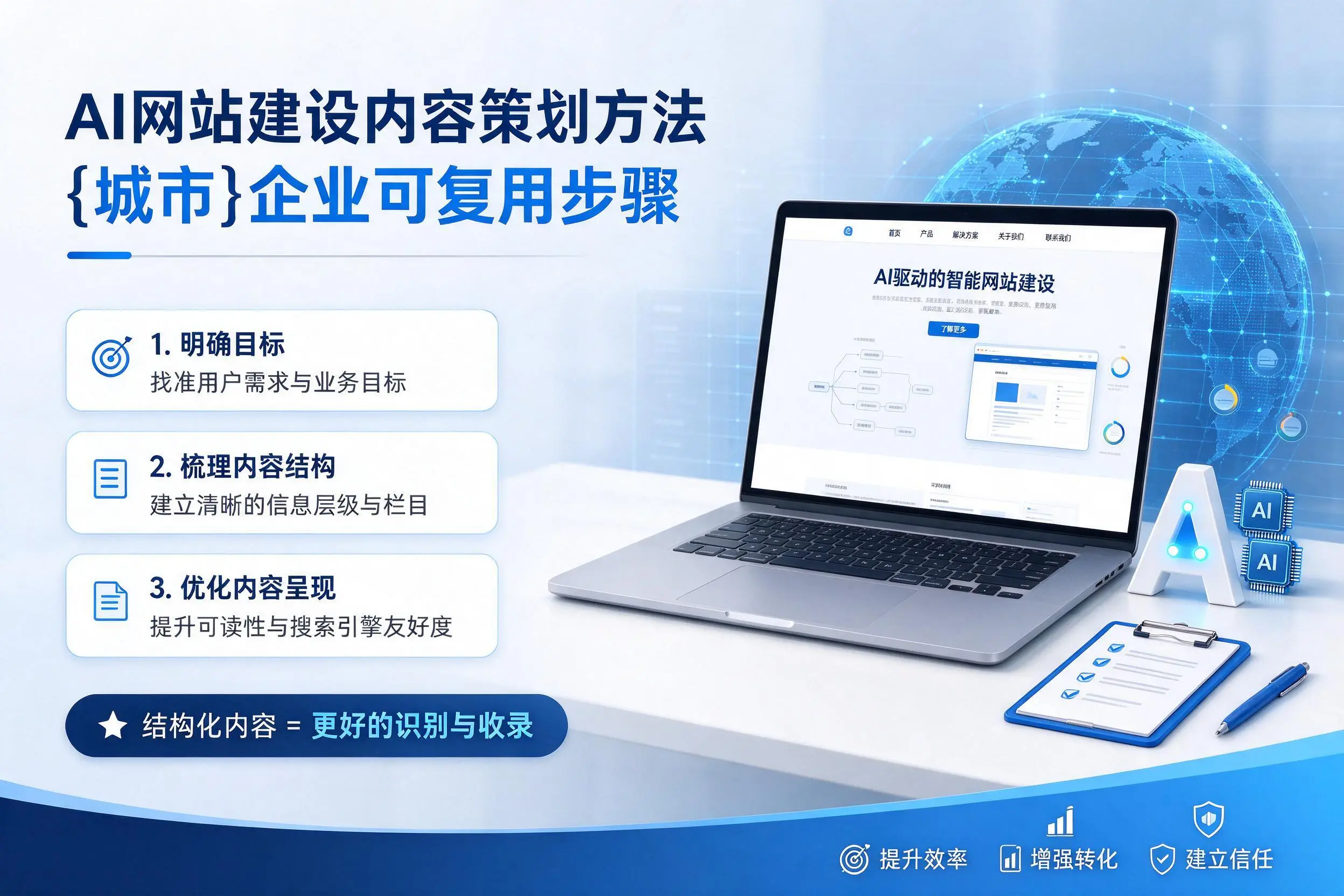 AI网站建设内容策划方法,内江企业可复用步骤