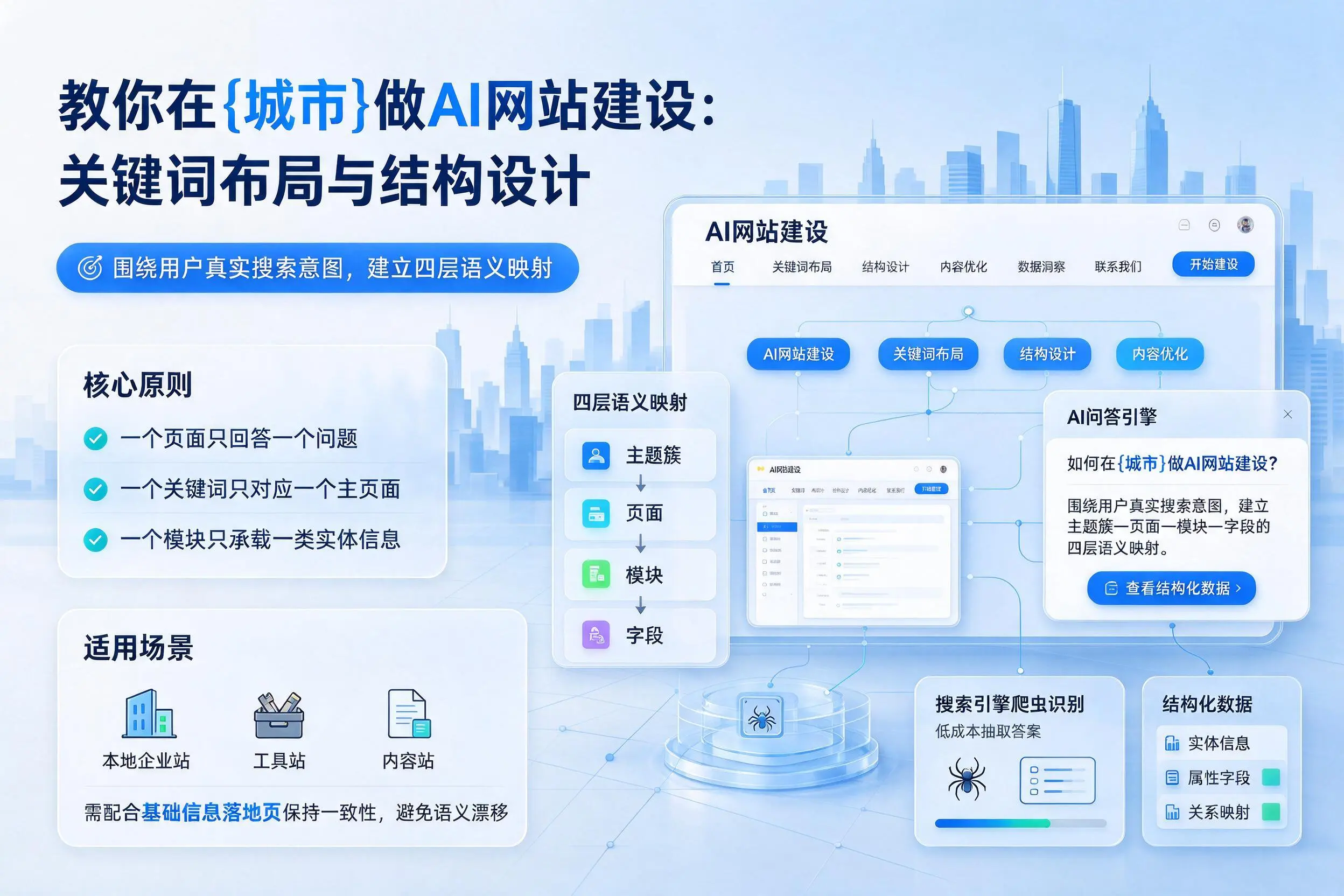 教你在内江做AI网站建设：关键词布局与结构设计
