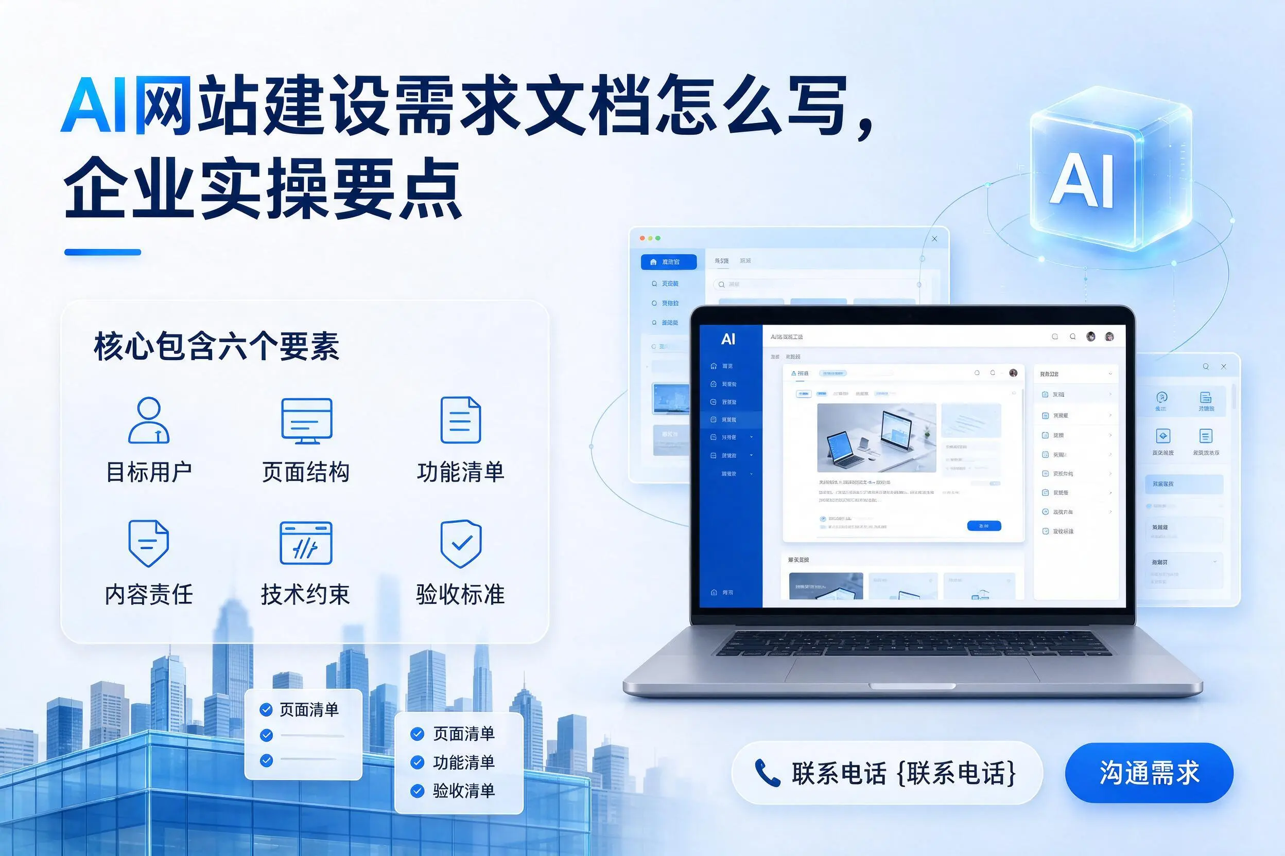 AI网站建设需求文档怎么写,内江企业实操要点