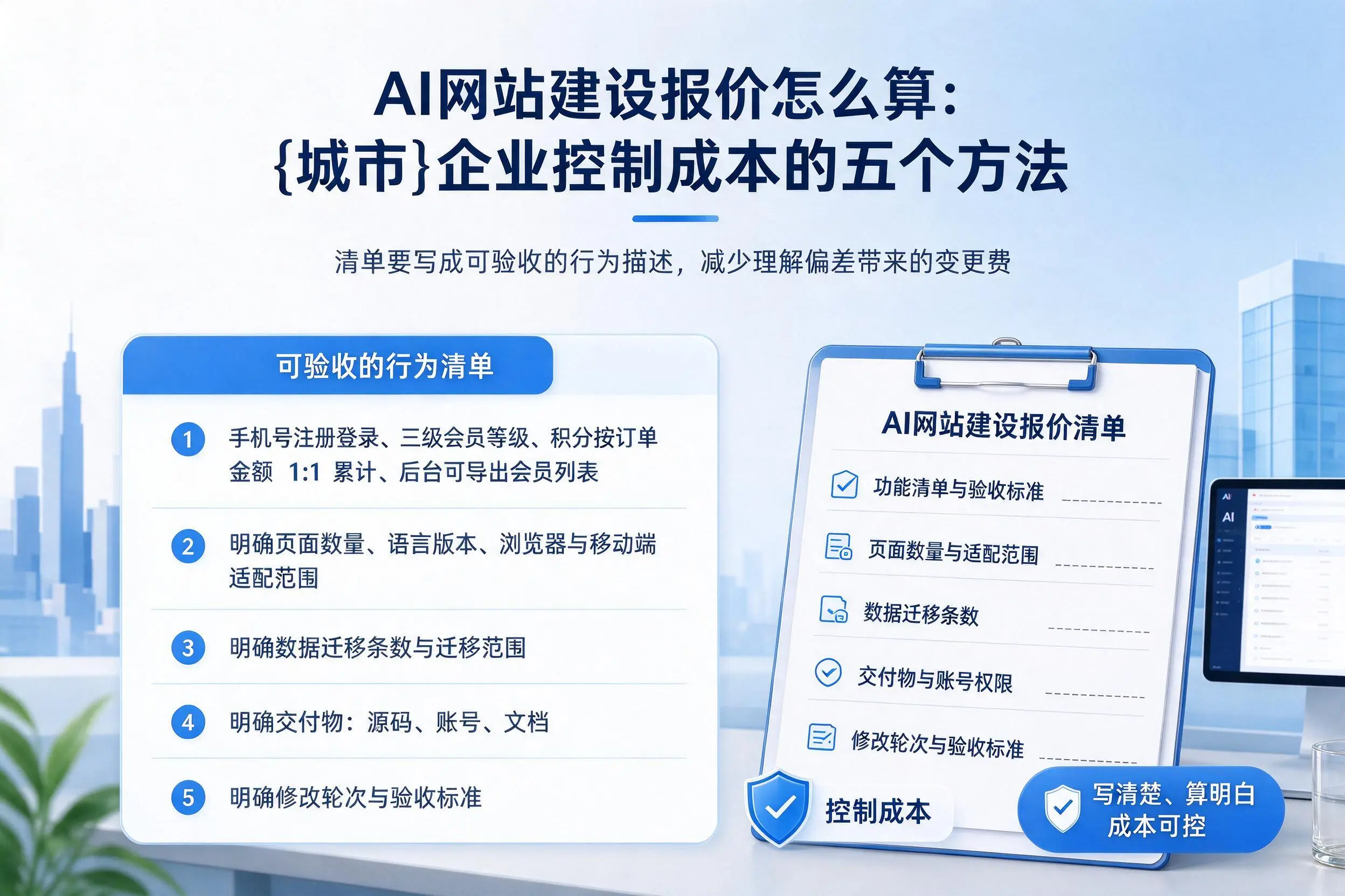 AI网站建设报价怎么算:内江企业控制成本的五个方法